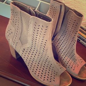 Sz 10 Toms Majorca Chunky OpenToed Boot